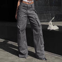 Women’s Wide Cut Cargo Pants with Utility Pockets