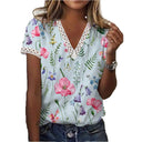 Stylish Women's V-Neck Print Tee