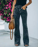 High-Waist Bootcut Jeans for Women - Chic Wash