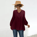Chic Women's Blouse with Button Accents