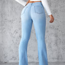 Trendy Women's Flared Jeans with Ripped Accents