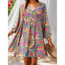 Floral Print Women's Summer Dress - Loose Fit Style