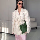 Floral Detail Women's Blazer Jacket