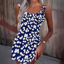 Floral Summer Dress with Decorative Straps