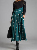 Boho-Inspired Midi Dress with Unique Patterns