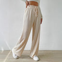 Ribbed Wide-Leg Trousers for Women