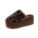 Women's Chic Leopard Print Fluffy Moccasins