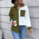 Chic Oversized Blouse with Contrast Patches