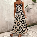 Animal Print Spaghetti Strap Maxi Dress