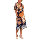 Women's V-Neck Casual Dress with Pocket Design