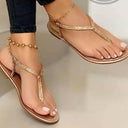 Chic Women's Sandals with Glittering Accent