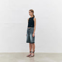 Chic High-Waisted Denim Shorts with Trendy Wide Legs
