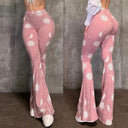 Stylish Women's Bootcut Pants with Celestial Design