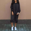 Chic Women's Hoodie Dress with Pocket Design