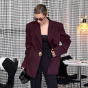Chic Oversized Blazer Jacket with Unique Button Details