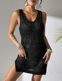Women's Crochet Beach Sarong with Lace Design