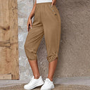Stylish Women's Culotte Pants with Button Accents