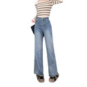 Women's High-Waisted Wide Leg Jeans - Trendy Fashion Staple