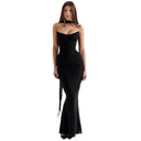 Chic Women's Evening Dress with Stylish Décolleté Design