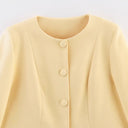 Chic Women's Blazer Jacket with Decorative Buttons