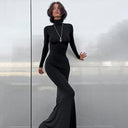 Chic High-Collar Maxi Dress for Women