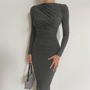 Chic Long Sleeve Wrap Dress for Women