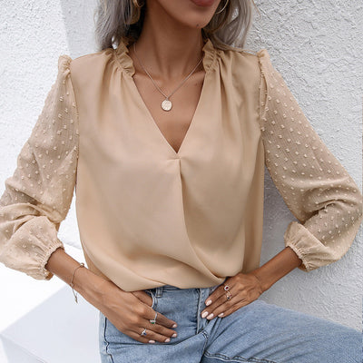 Chic Women's Blouse with Unique Sleeve Design