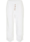 Chic Women's Leisure Pants with Decorative Buttons