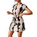 Stylish Women's Short Dress with Unique Cut