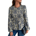 Chic Floral Puff Sleeve Blouse for Women
