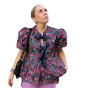 Floral Print Blouse with Statement Sleeves for Women