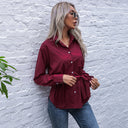 Chic Women's Blouse with Decorative Ties