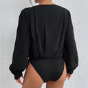 Chic Blouse with Flowy Sleeves and V-Neck Design