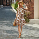 Floral Print Women's Dress with Stylish Cut
