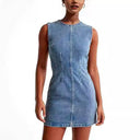 Chic Women's Denim Dress with Modern Silhouette