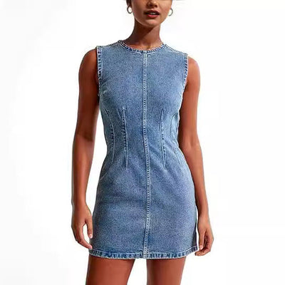Chic Women's Denim Dress with Modern Silhouette