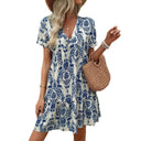 Floral Ruffle Design Women's Dress