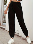 Women's Cargo Pants with Elastic Waist and Utility Pockets