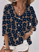 Floral Print Women's Blouse for Everyday Wear