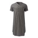 Chic Women's Short Sleeve Dress with Stand-Up Collar