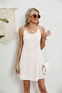 Women's Lace Pattern Dress with Thin Straps