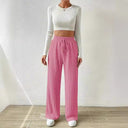Women's Stretchy Pants with Elastic Waist and Drawstring