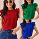 Chic Ruffle Detail Women's Blouse