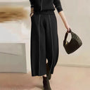 Chic Decorative Stitching Culottes for Women