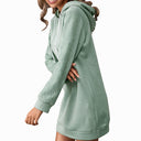Chic Hooded Sweat Dress with Pockets