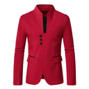 Chic Women's Blazer with Modern Button Accents