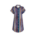 Chic Women's Striped Shirt Dress
