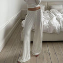 Women's Cotton Pants with Elastic Waistband