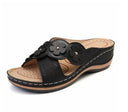 Ladies' Casual Slippers with Flower Appliqués by Heidi-Mode