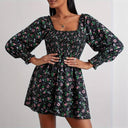 Chic Floral Smock Dress with Flowing Hem